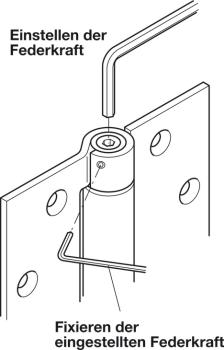 Federband für ungefälzte Türen bis 60 kg Startec